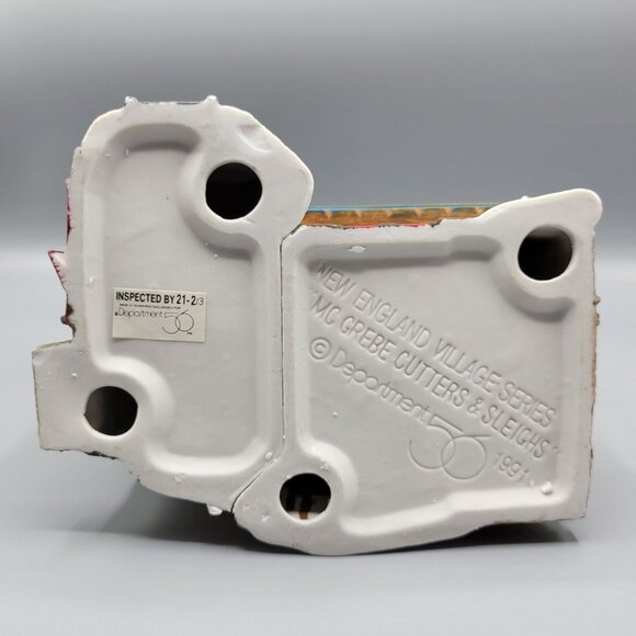 Vtg Dept 56 Heritage Village "McGrebe Cutters & Sleighs" Lighted House Porcelain - Picture 13 of 15